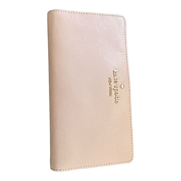 Kate Spade Madison Saffiano East West Leather Laptop Tote bag Pink and wallet - Picture 2 of 11